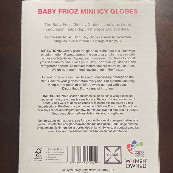 Baby Frioz Mini Facial Massager Ice Globes BNIB. NWT - Picture 3 of 7